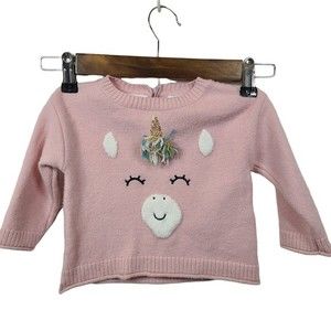 Baby Zara Knitwear Unicorn Sweater 6-9 Months